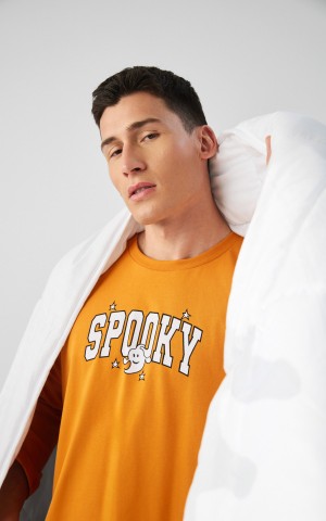Minerva - 71462 Ανδρική Χειμερινή Πυτζάμα "Spooky" - Πορτοκαλί