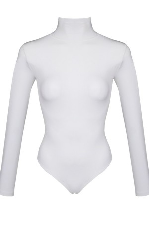 Body long sleeves turtle neck Helios 80693 - White