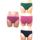 Γυναικείο σλιπ Bikini βαμβακερό 3 τεμάχια - Μαύρο/Σάπιο Μήλο/Πράσινο