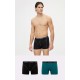 Minerva Sporties Fit Ανδρικά Μπόξερ Συσκευασία 2 τεμάχια - Μαύρο/Πράσινο